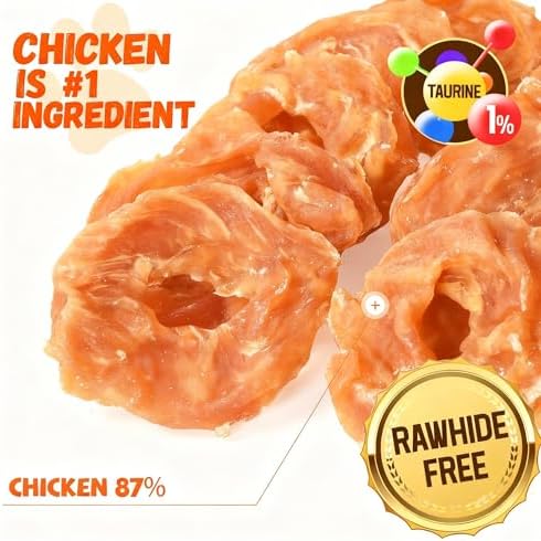 Pawmate Dog Treats Chicken Jerky Rings Dog Training Treats Snacks 10.6 oz