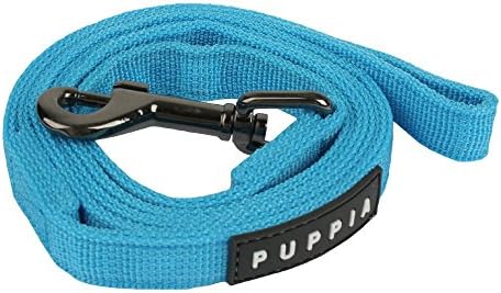 Puppia Two Tone Dog Lead Strong Durable Comfortable Grip Walking Training Leash for Small & Medium Dog, Sky Blue, Small