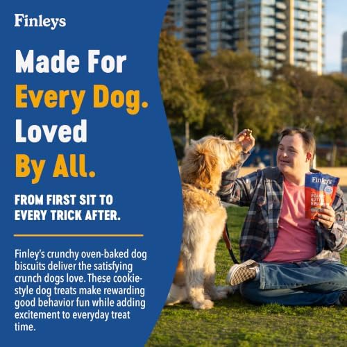 Finley's Crunchy Dog Biscuits, Peanut Butter Pumpkin, 12oz, 3 Pack