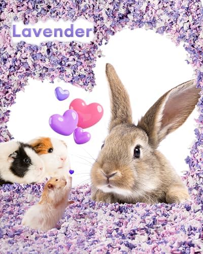 BUCATSTATE Hamster Bedding 70L, 99% Dust-Free Paper Bedding, Lavender