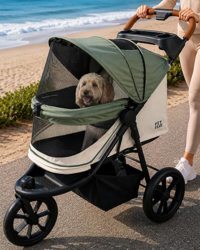 Pet Gear No-Zip AT3 Pet Stroller for Cats/Dogs, Sea Side