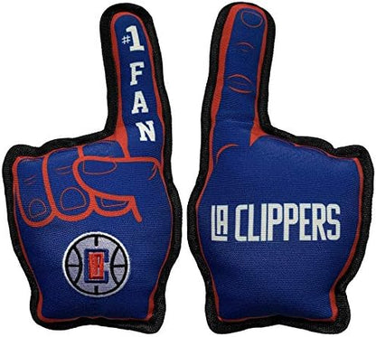 Pets First NBA #1 Fan Toy. Best Sports Dog Toy with Double Stitched Trim and Tough Nylon Material Filled with Chewable Polyfil and Inner Squeaker