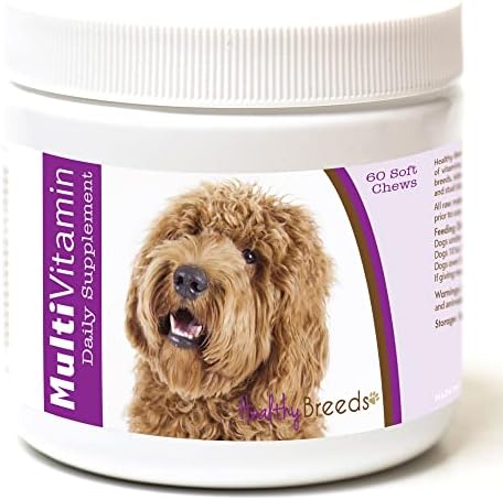 Healthy Breeds Labradoodle Multi-Vitamin Soft Chews 60 Count, Labradoodle, Light Brown