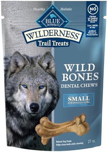 Blue Buffalo Wilderness Small Dog Dental Chews, Grain-Free, 27 oz