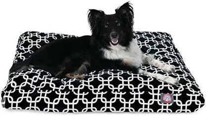 Majestic Pet Rectangular Dog Bed, Medium, 36x29x4 in, Washable, Black
