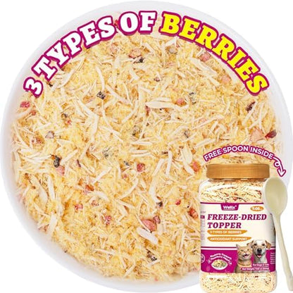 Wellix Freeze Dried Cat & Dog Treats with 3 Berries, 7.05oz