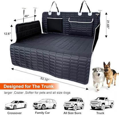 SUV Cargo Liner for Dogs, Waterproof Dog Trunk Cover with Bumper Flap