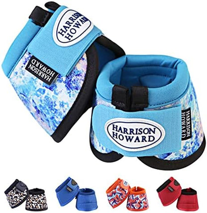 Harrison Howard Horse Bell Boots Overreach Bell Boots No-Turn Bell Boots for Horse-Durable Protective Hoof Boot
