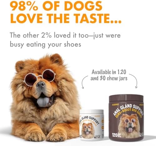 LEGITPET Anal Gland Relief Chews for Dogs Fiber & Digestive Support Supplement Soft Treats for Healthy Bowel & Gland Function Helps Reduce Scooting Promotes Dog Health & Comfort 120 pcs