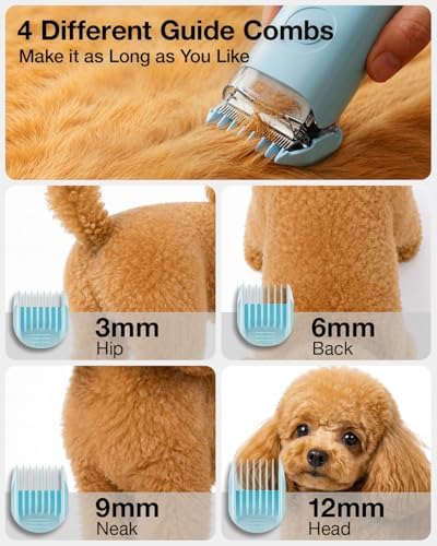 PETGUGU 11-in-1 Dog Grooming Vacuum & Dryer for Shedding/Grooming/Trimming