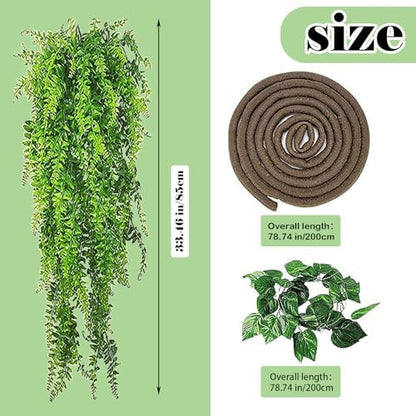 kathson Bearded Dragon Large Hammock,Lizard Lounger 29.53x7.08inches Natural Seagrass Fibers Pet Recliner Flexible Vine Decoration for Gecko Chameleon Snakes (4 PCS)