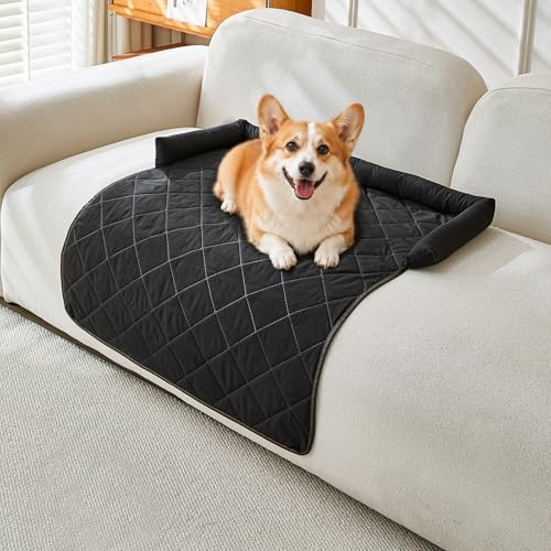 Cooling Dog Bed Mats with Neck & Head Support, 35.43 x31.5 inch Black