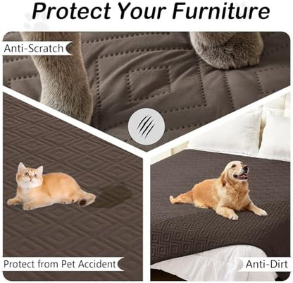 hyha Waterproof Reversible Dog Blanket, Pet Blanket for Sofa Couch