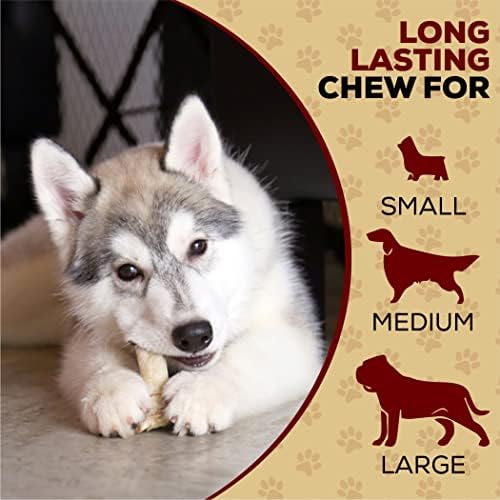 Real Hide All Natural Dog Chew Treats, 9-10 Inch, 20 Count