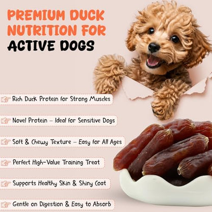 Annika Duck Sausage Dog Treats Natural Chew Snack