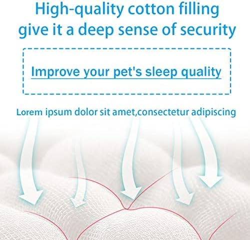 Cat Beds for Indoor Cats - Cat Bed Washable 20/24 inches, Dog Beds for Small Medium Dogs, Anti Anxiety Round Fluffy Plush Faux Fur Pet Bed, Thick Bottom (Blue, Large 24" L x 24" W)