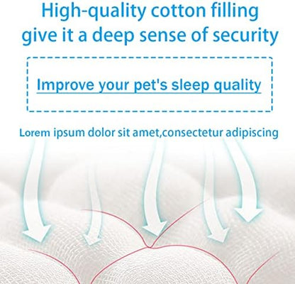 Cat Beds for Indoor Cats - Cat Bed Washable 20/24 inches, Dog Beds for Small Medium Dogs, Anti Anxiety Round Fluffy Plush Faux Fur Pet Bed, Thick Bottom (Blue, Large 24" L x 24" W)
