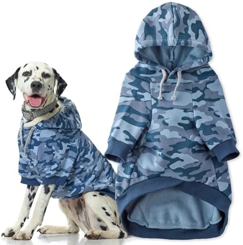 Pet Passion Rocky II Dog Hoodie, Navy Camo, XXX-Small