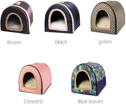 Pet Bed，Warm Cave Nest，Small Pet Animals Bed，Cozy Pet Bed，Pet Self Warming Beds，Cat Bed, Detachable semi-Enclosed Dual Purpose pet Bed, Warm Winter pet Litter, cat House。