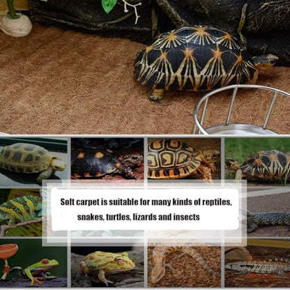 Hamiledyi Reptile Carpet 118"L x 16"W Natural Coconut Fiber Tortoise Carpet