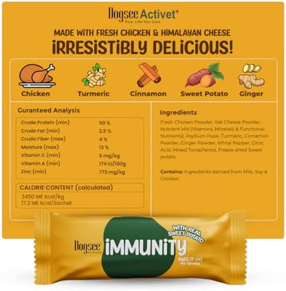 Dogsee Activet+ Freeze Dried Dog Food Topper with Yak Cheese Powder, Dog Supplement for Multi Vitamin, Boosting Immunity, Supports Growth, Improve Overall Health & Digestion (30 Sachets)