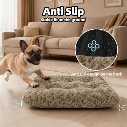 Dog Bed Medium Size, Plush Washable Pet Bed Mat, Dog Crate Bed 29"x21"