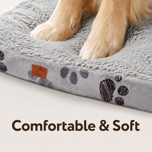 Orthopedic Pet Beds for Large Sized Dog 41x27 Inch Light Grey