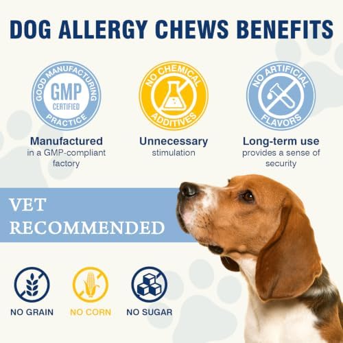 Dog Allergy Chews 200 ct Probiotics Immune Support for All Breeds & Ages