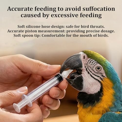 Baby Bird Feeding Syringe Set, Small Pet Parrot Feeding Tubes for Birds, Hand Feeding Tubes Kit Parrot Feeder Food Feeding & Watering Supplies for Small Pet Baby Birds (23 Pcs)