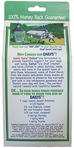 Front Porch Pets Sam's Yams Dailys Sweet Potato and Garden Green Flavor