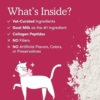 Fera Pets Cat & Dog Skin and Coat Supplement - Goat Milk Topper, 60 TSP