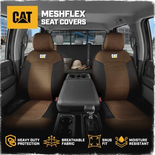 CAT MeshFlex Seat Covers Full Set for Full-Size Pickup Trucks Only - Brown
