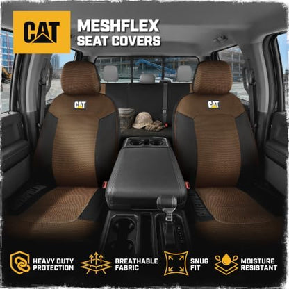 CAT MeshFlex Seat Covers Full Set for Full-Size Pickup Trucks Only - Brown