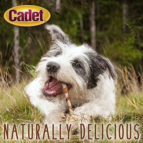 Cadet Gourmet Beef Hide & Chicken Twists Dog Chew Sticks, 50 Count, 5"
