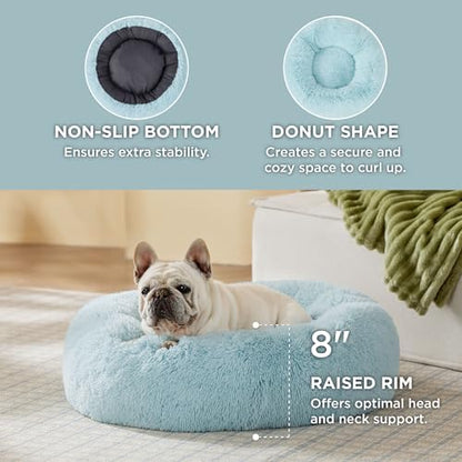Bedsure Calming Dog Bed Medium Size Dog Donut Washable Pet Bed,30ins