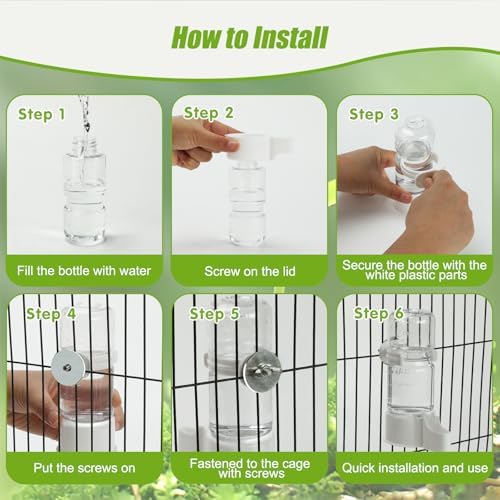 Automatic Bird Cage Water Dispenser, 4.73 oz Parakeet Water Feeder