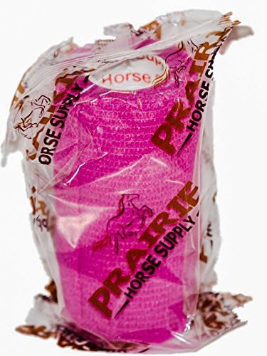 Vet Wrap Tape (Fuchsia) (2 Pack) (3 Inch x 15 feet) Self Adhesive Adherent Adhering Cohesive Flex Self Stick Bandage Grip Roll Dog Cat Pet Horse