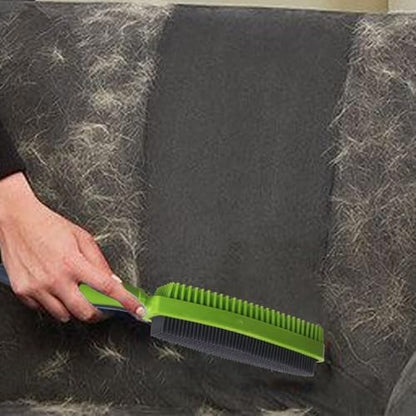 Premium Rubber Pet Hair Brush - Removes Hair from Couches & Pets' Coats Set