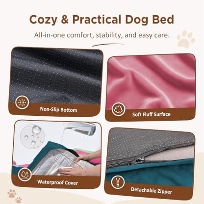 Comfort Expression Orthopedic Dog Beds for Large Sized Dog with Bolster
