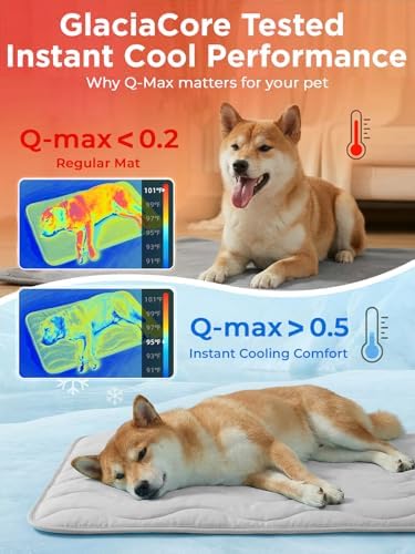 furrybaby Dog Cooling Mat,Self Cooling Mat for Extra Large Dogs& Cats,Grey