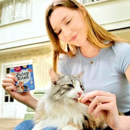 INABA Juicy Bites Chewy Cat Treats, Scallop Crab Flavor, 18ct