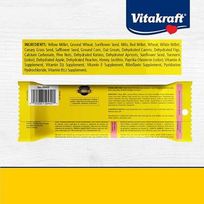 Vitakraft Crunch Sticks Cockatiel Treat Apricot & Peach Flavor - 2 Sticks