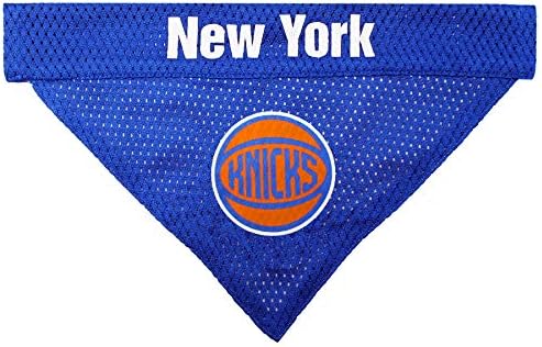 Pets First NBA Dog Bandana - New York Knicks Reversible Pet Bandana. 2 Sided Home & Away Sports Bandana with a PREMIUM Embroidery TEAM Logo, Large/X-Large