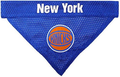 Pets First NBA Dog Bandana - New York Knicks Reversible Pet Bandana. 2 Sided Home & Away Sports Bandana with a PREMIUM Embroidery TEAM Logo, Large/X-Large