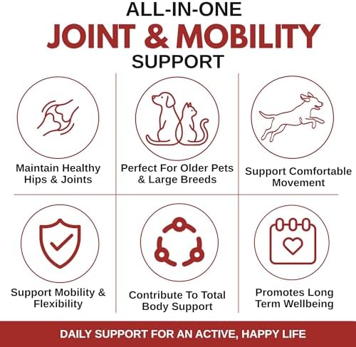 Hip and Joint Supplement for Dogs and Cats, 2 Lb, 90 Scoops