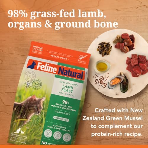 Feline Natural - High Protein Freeze Dried Dry Cat Food with 98% Meat