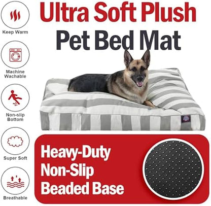 Majestic Pet Rectangular Dog Bed, X-Large, 50x42x5 in, Washable, Gray