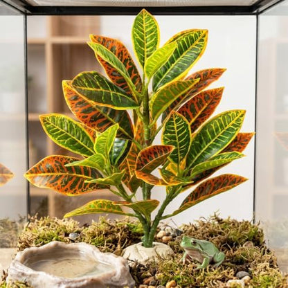 Artificial Leaves Reptile Plants Reptile Tank Decorations Accessories