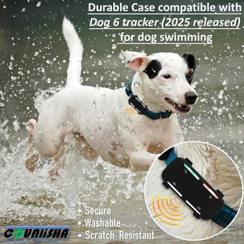 Silicone Holder Compatible for Tractive Dog 6 GPS Tracker 2025,Black