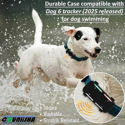Silicone Holder Compatible for Tractive Dog 6 GPS Tracker 2025,Black